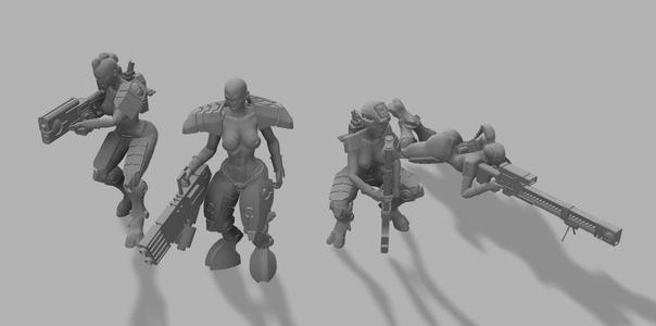 Space commie girl sampler