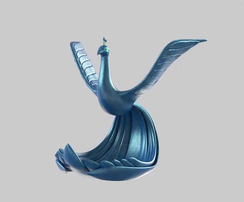 Peacock - Tripitaka Altar Stand Statue