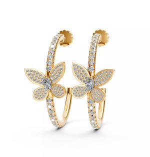 Butterfly Round Earrings