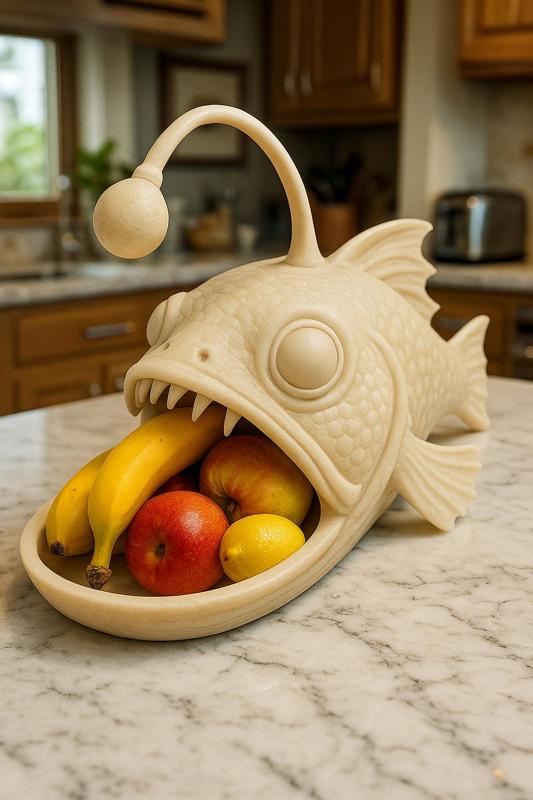 Angler Fish Fruit Bowl – Unique 3D Printed Kitchen & Table Centerpiece