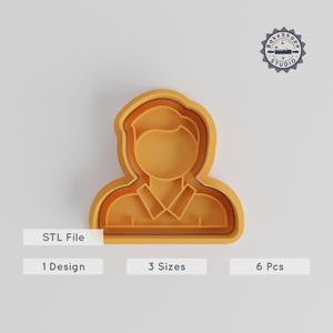 Student Cookie Cutter & Stamp Set, Education Theme, 3 Sizes S/M/L, Perfect for Cookies & Fondant