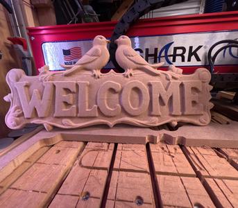 7-Welcome Sign with Birds