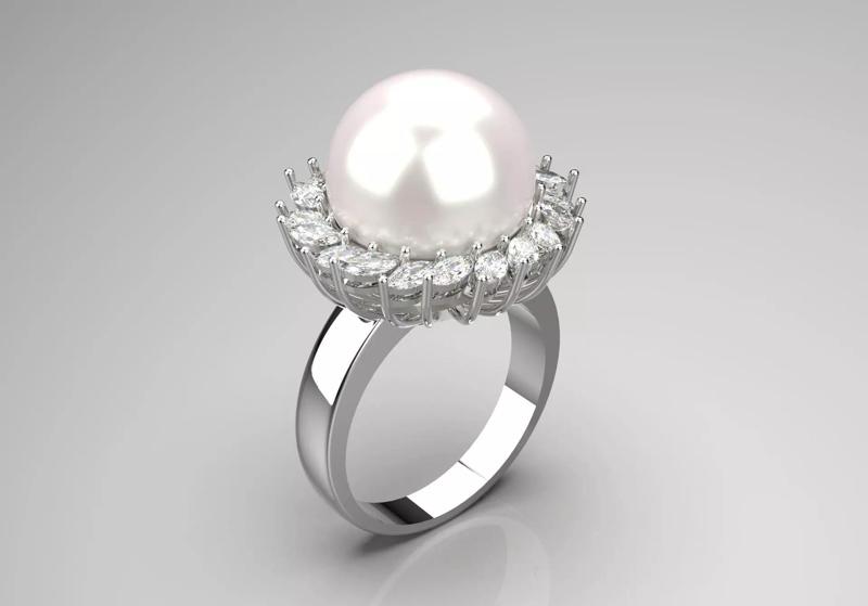 woman pearl ring pr0015