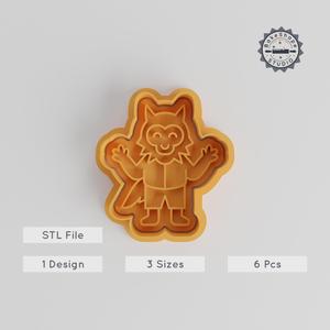 Werewolf Shape Cutter & Stamp Set, Cookie and Fondant Tools, Sizes S/M/L, Halloween Celebration 3D Printing STL Files