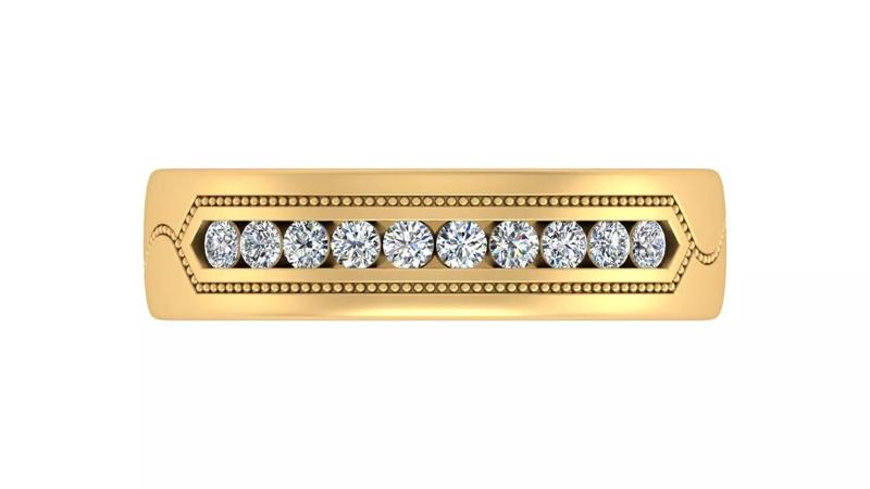 Classic Channel-Set Diamond Band Timeless and Elegantn