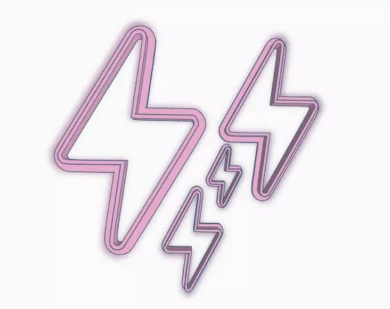 SET X 4 CORTANTES RAYOS RAYO RAYITO HARRY COOKIES