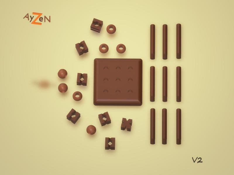 Game Noughts and crosses 3D / Game Morpion 3D