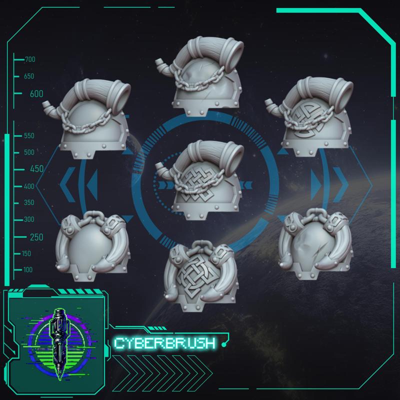 Space Viking Exterminator Shoulder pad set 3