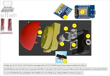 Large red button - Parts