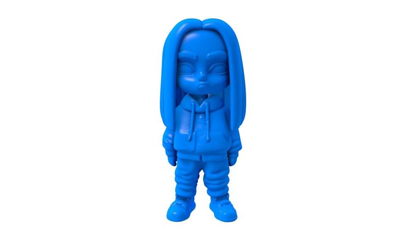 Billie Eilish / character /  Pop Star Girl STL / Stylized Singer Model / Green-Haired Pop Figure / Music Artist 3D Model / Hoodie Girl STL / Stylized Female Singer / Edgy Teen Pop Icon STL