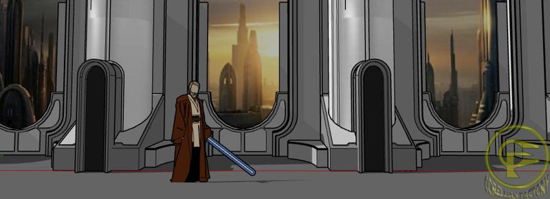 Star Wars Diorama Jedi Temple corridor