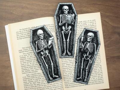 Skeleton Coffin Bookmarks