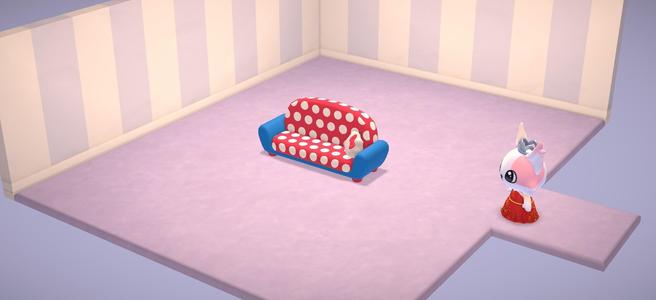 Hello Kitty Sofa Dollhouse Furniture - Hello Kitty Island Adventures 1:16