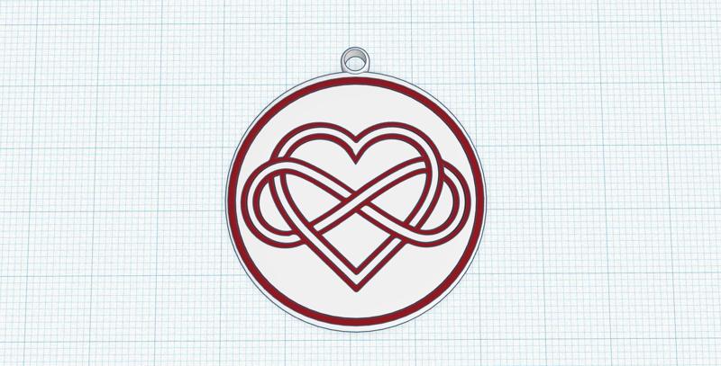 Infinity heart knot, Symbol for eternal, everlasting love, Valentine's Day ornament, wedding decor, keychain, spiritual wall art decor, fridge magnet, pendant, keychain