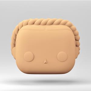 A female head in a POP style. braids hairstyles. WH_4-8