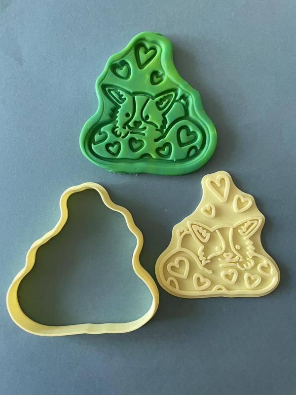 Corgi on a pillow cookie cutter
