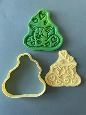 Corgi on a pillow cookie cutter