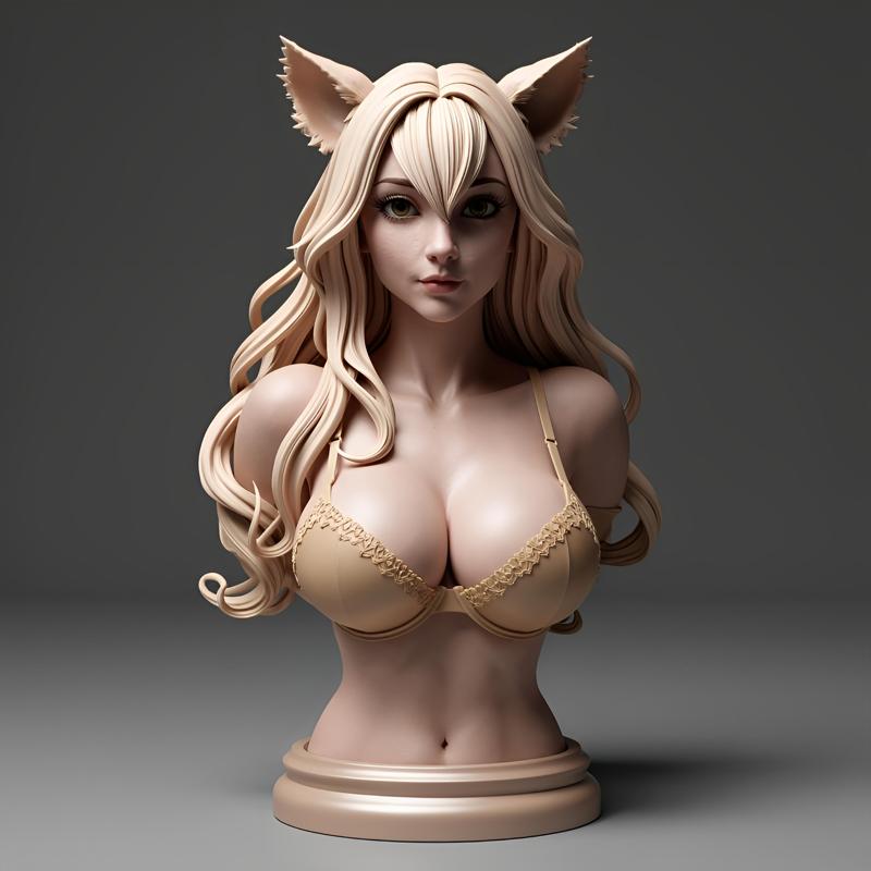 100mm Fantasy Character Bust: Detailed Portrait
