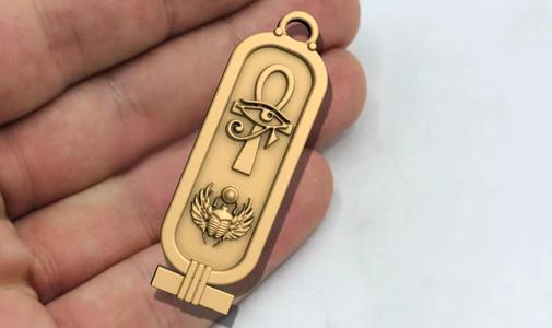 CARTOUCH SCARAB ANKH PENDANT ANCIENT EGYPT M03