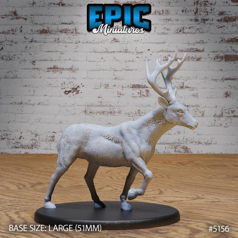Deer Walking ‧ DnD Miniature ‧ Tabletop Miniatures ‧ Gaming Monster ‧ 3D Model ‧ RPG ‧ DnDminis ‧ STL FILE