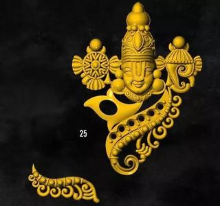 BALAJI THIRUPATHI NAIL CLAW GOLD SILVER PENDENT