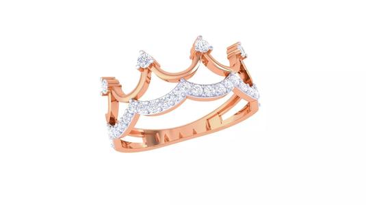 Crown High Jewelry Diamond Cocktail Ring renders 3dm stl details