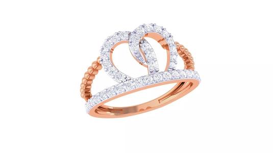 Wire Mesh High Jewelry Diamond Cocktail Ring renders 3dm stl