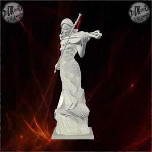 Elegant Woman Playing Violin Sculpture – SoliDRawinGs SG707