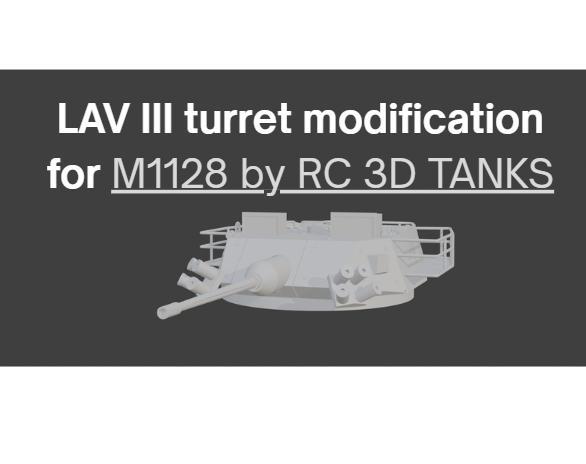 LAV III turret modification for M1128 Stryker by RC_3D_TANKS (proto for now)