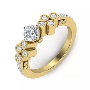 Solitaire classy women wedding ring 3dm render detail