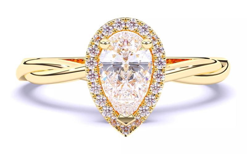 Solitaire Engagement ring 3dm stl renders details