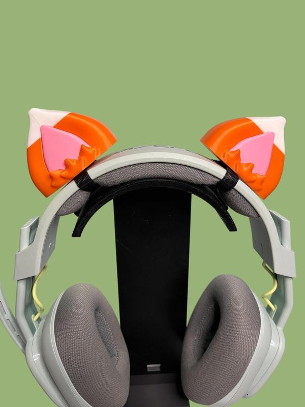 Fox ears headphones decor, headset attachment
