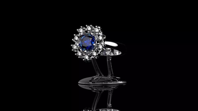 Ring Blue Diamond