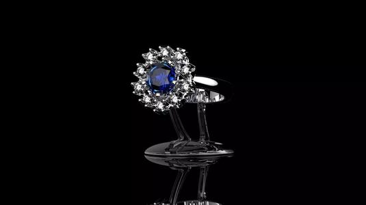 Ring Blue Diamond
