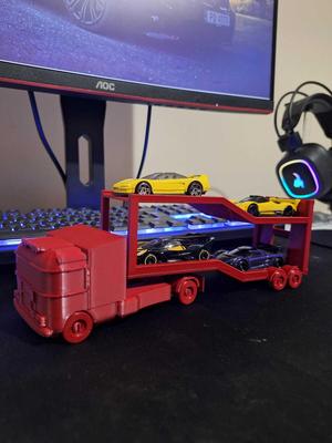 Truck and trailer for hot wheels