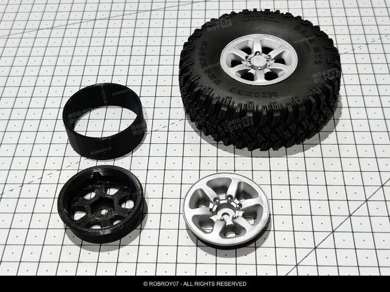 Mitsubishi Pajero/Montero 1995 Beadlock Rims Scale 1:10 (1.55)