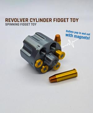 Revolver Cylinder Fidget Spinner Toy