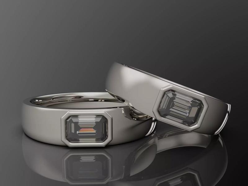 Bold Unisex Wedding Rings 4-14US Sizes