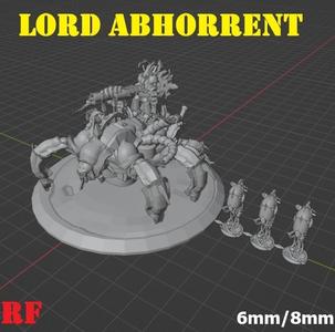 abhorrent lord on mount 6mm/8mm scale miniature