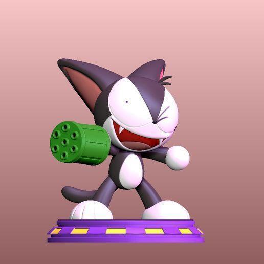 Robot Cat Kurochan Machine Gun Kurochan