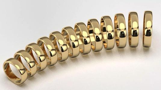 Band Ring for Men print model 3D R0138-W 5mm