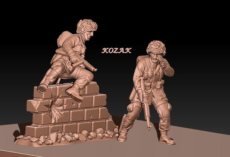 ww2 us paratroopers advance scene