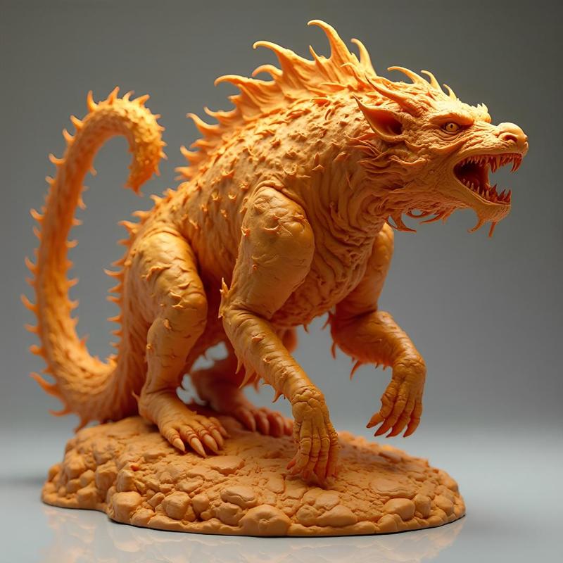 Spiked Hellhound 28-32mm Fantasy Miniature