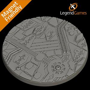 100mm Round Necro Tech Bases - Magnet Friendly