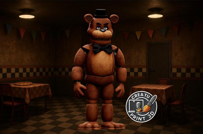 Freddy Fazbear Five Nights at Freddy's 3D Printable Model / Freddy FNAF 3D Printable Model