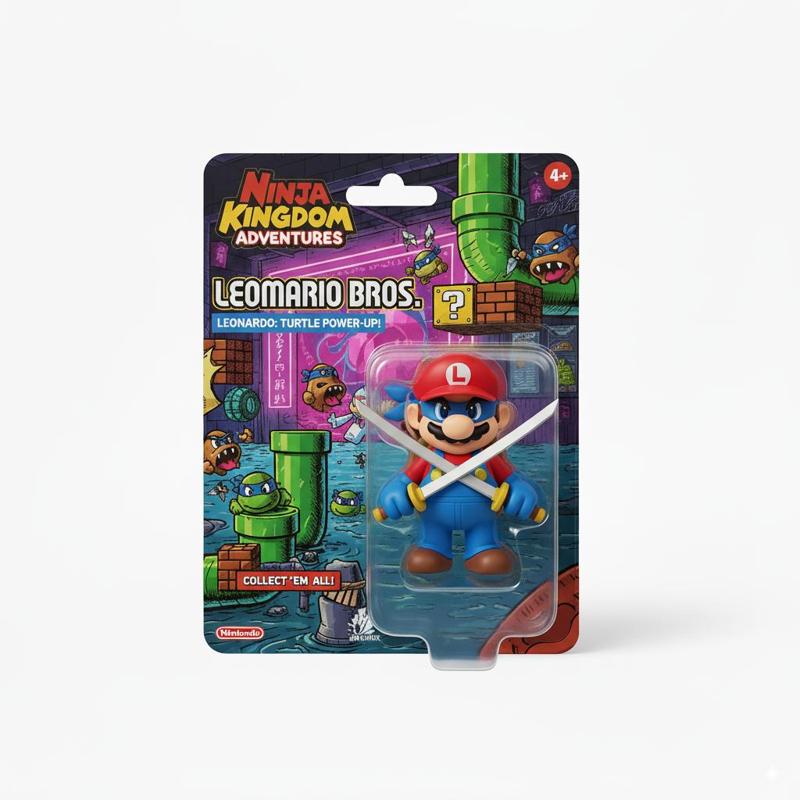 🟢 LeoMario Funko 3D - Mario fused with Leonardo TMNT | Fanart Nintendo & Ninja Turtles