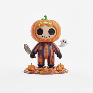 Cute Horror Slasher Character – October Night Spooky Chibi Figure