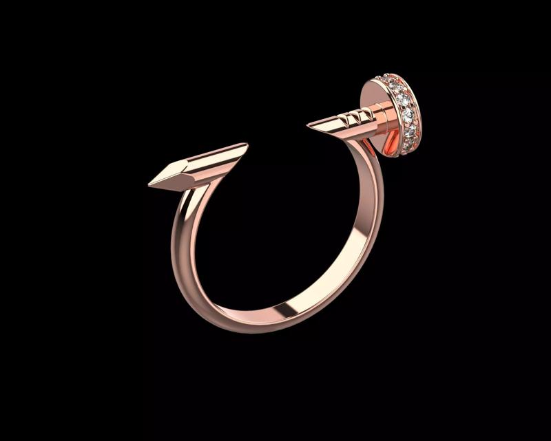 Nail Ring In The Finger with gems 18 Size N104