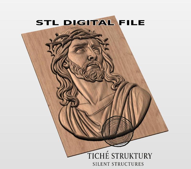 Jesus Christ Bust – Crown of Thorns – 3D STL Model