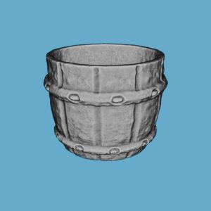 Old Weathered Clay Pot Miniature